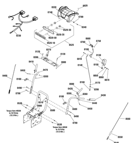 Handles And Controls Group Diagram and Parts List for 1696227-01-CL61900R  Briggs and Stratton Snow Blower